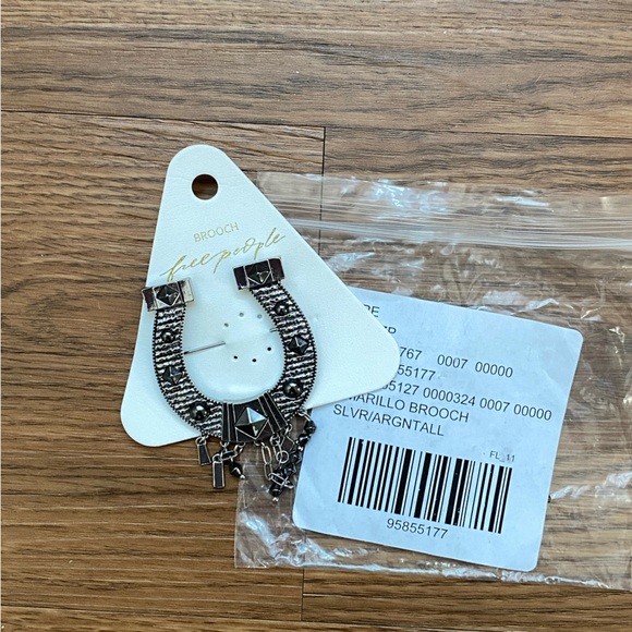 Free People Silver Geometric Brooch - Picture 1 of 2